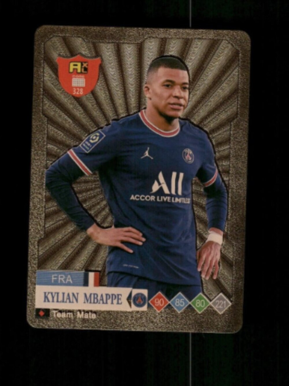 METALLIC GOLD Kylian Mbappe Card Mbappe Soccer Card FRANCE FIFA WORLD CUP